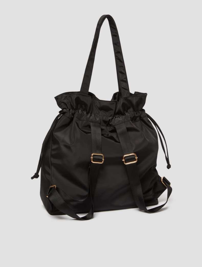 Technical fabric tote-pack - BLACK - pennyblack