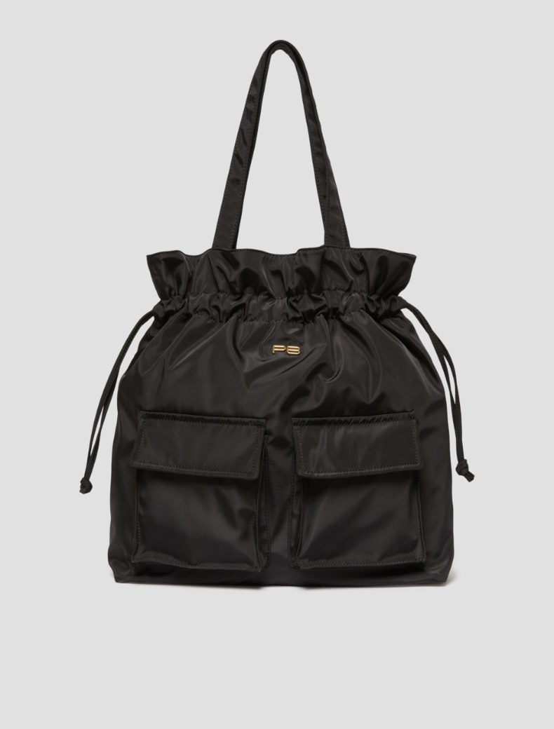 Technical fabric tote-pack - BLACK - pennyblack