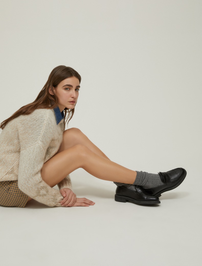 Fringed moccasins - BLACK - pennyblack