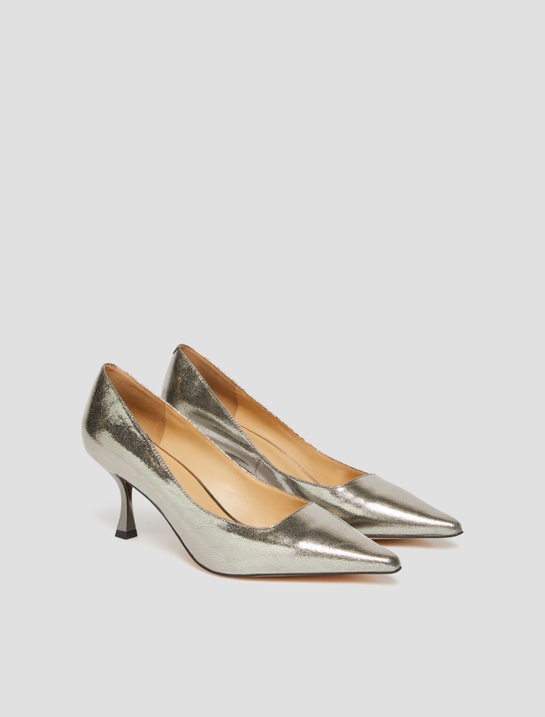 Leather pumps - DARK GREY - pennyblack