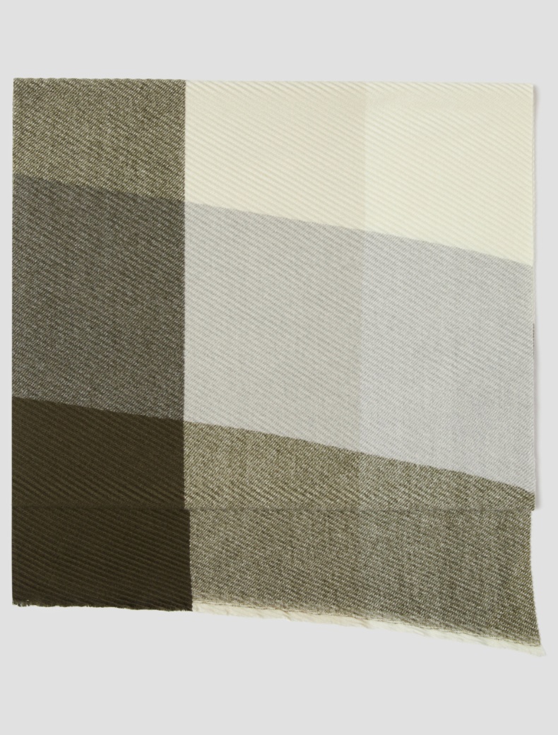 Micro plissé-pleated stole - GREEN - pennyblack