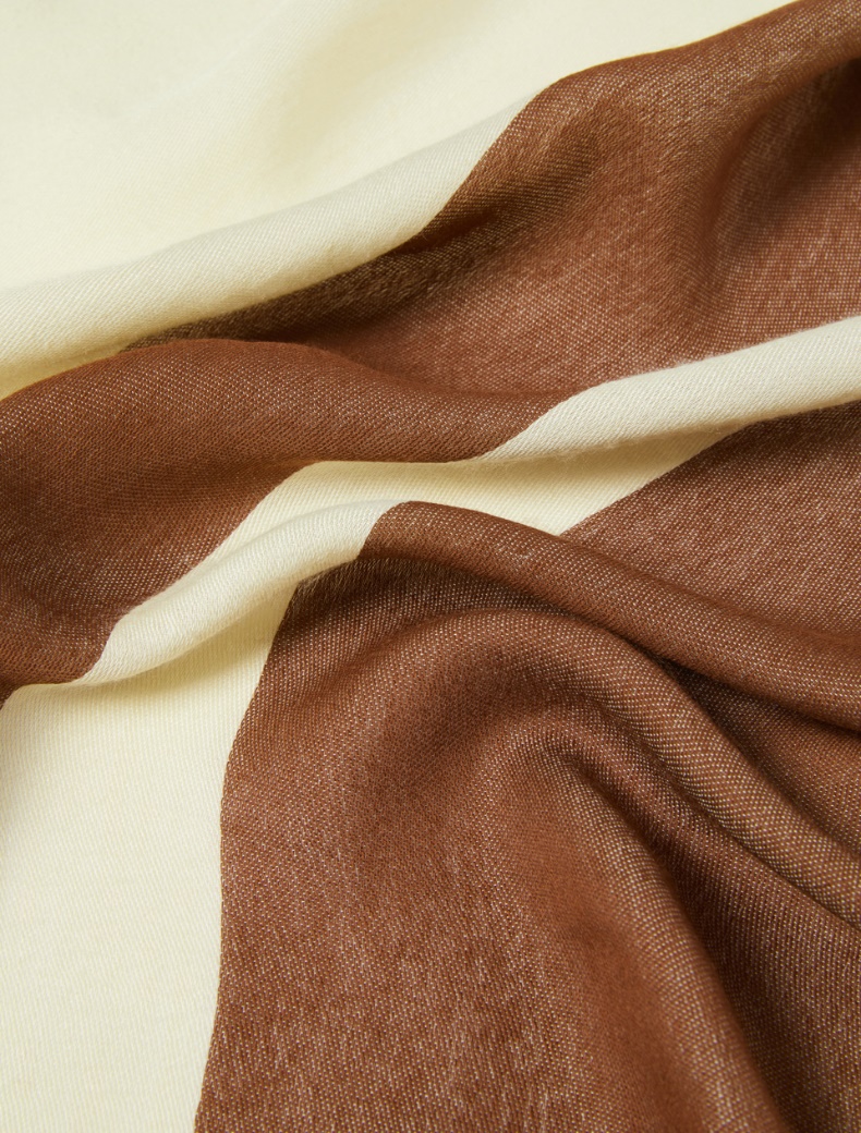 Colourblock stole - BEIGE - pennyblack