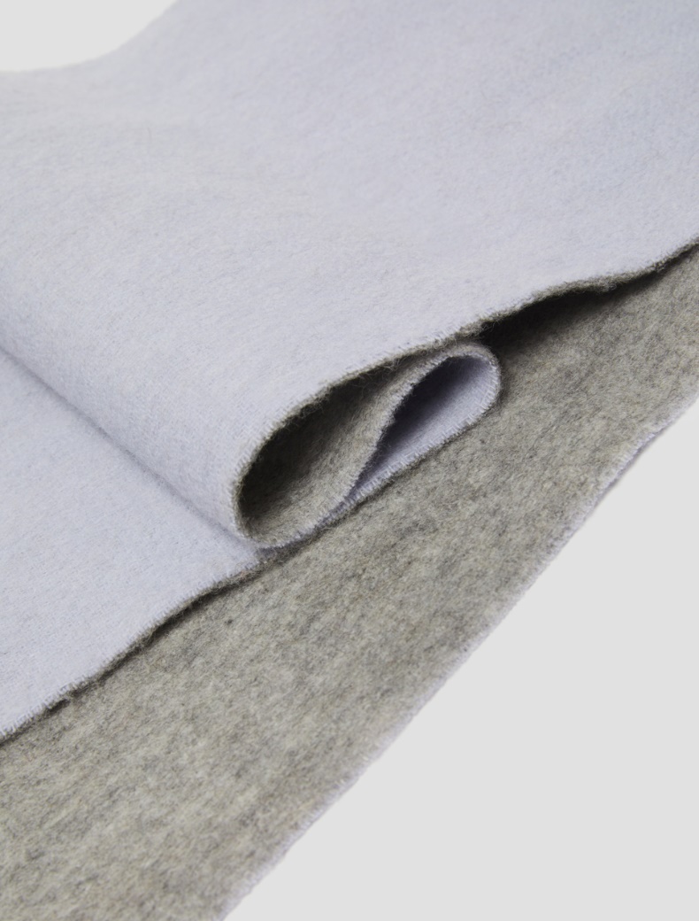 Pure wool double-face scarf - BLUE-GREY - pennyblack