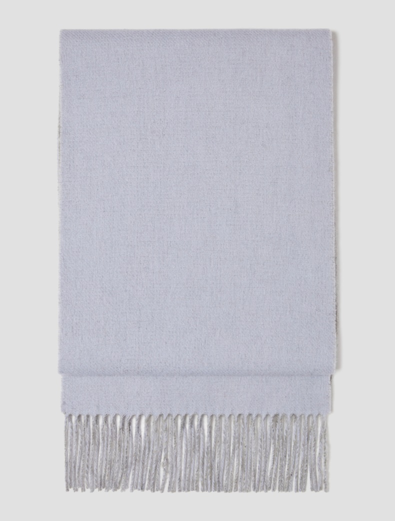 Pure wool double-face scarf - BLUE-GREY - pennyblack