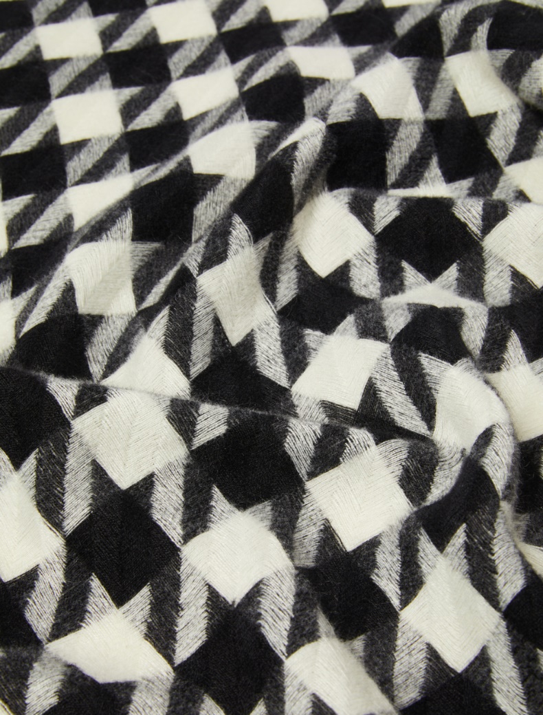 Jacquard-patterned stole - IVORY - pennyblack