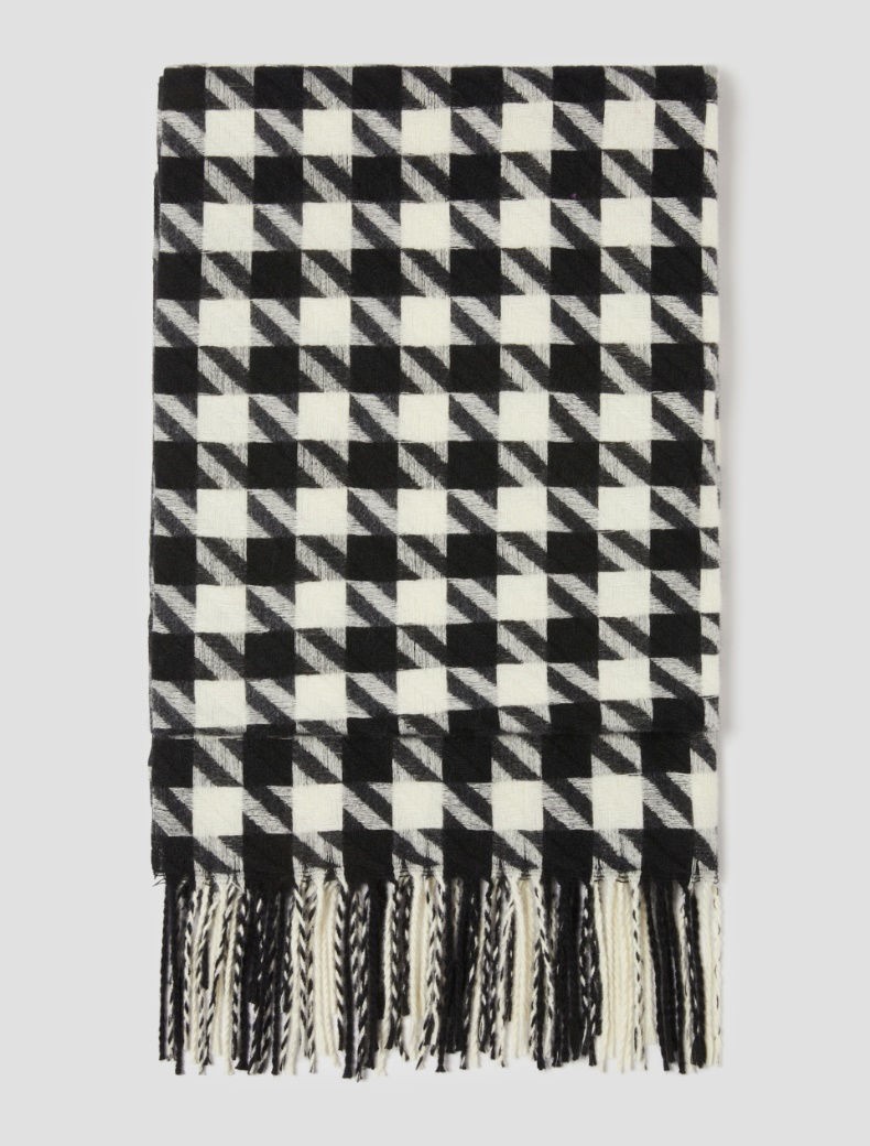 Jacquard-patterned stole - IVORY - pennyblack