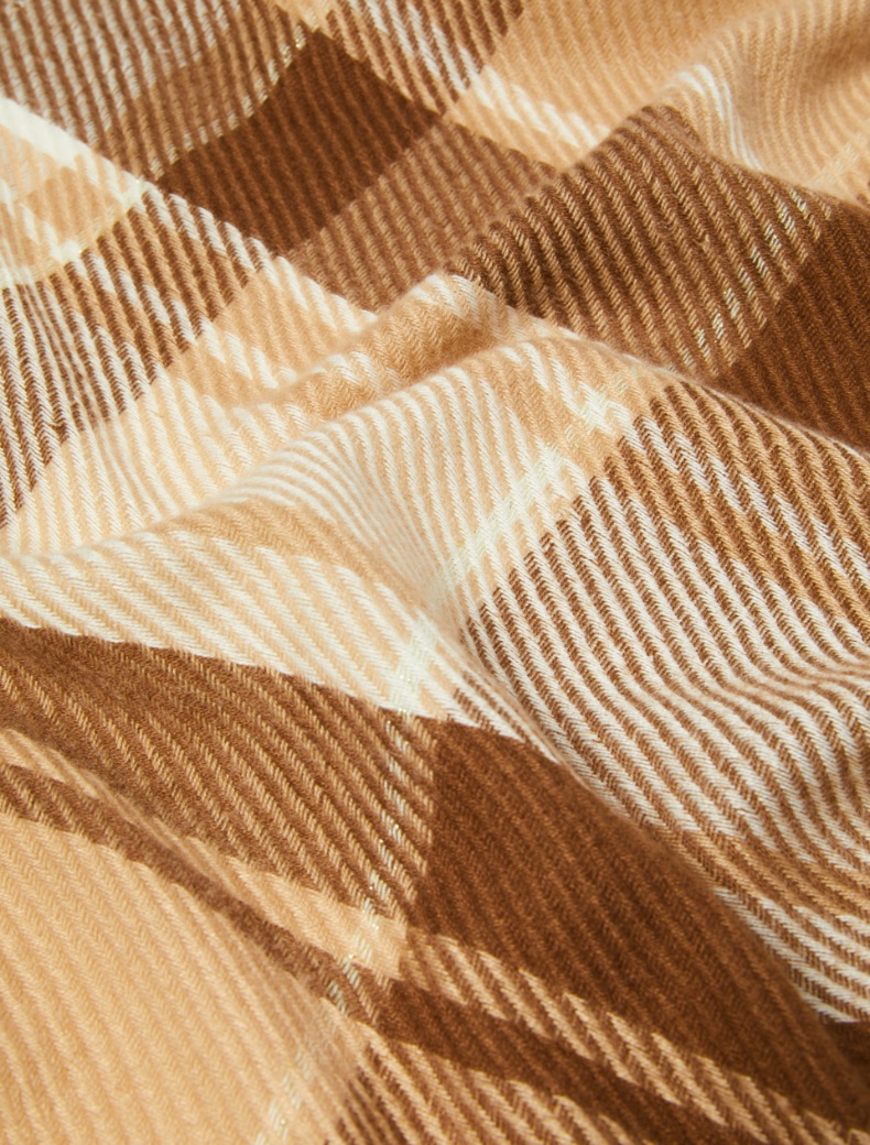 Jacquard-patterned stole - CAMEL - pennyblack