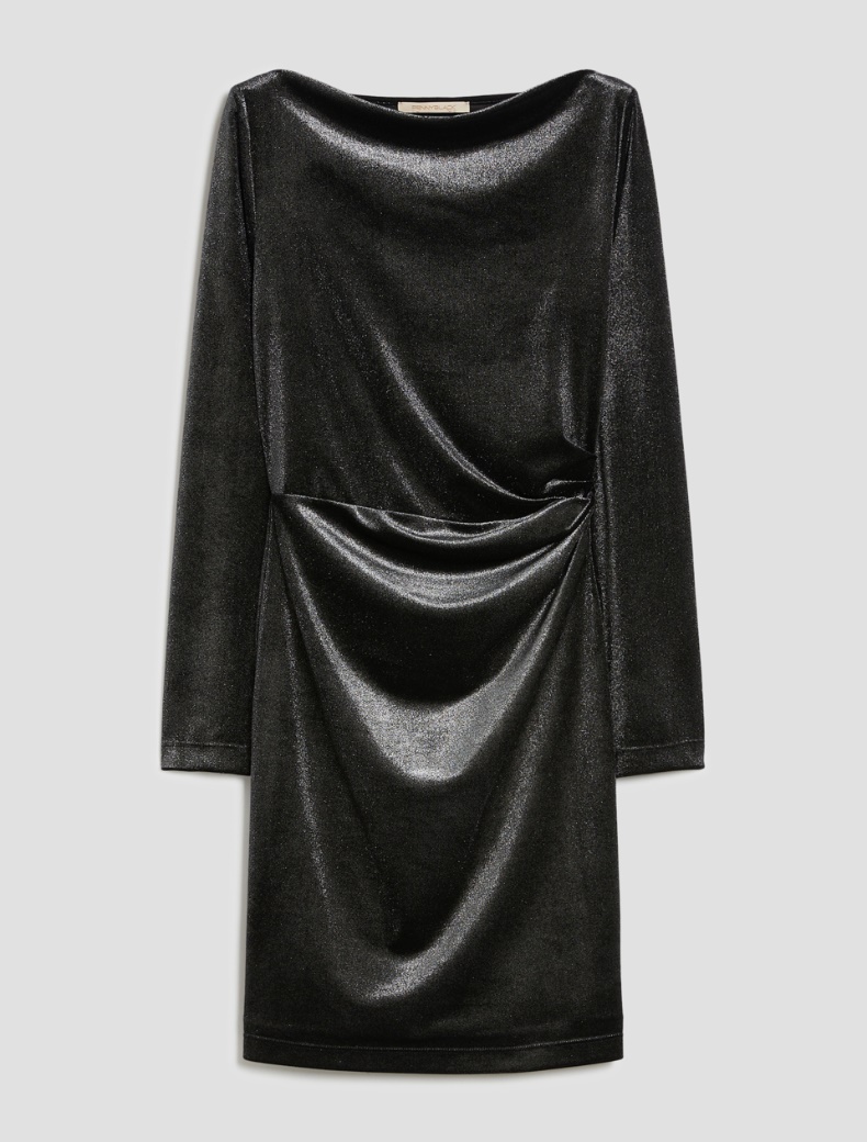 Laminated jersey dress - SILVER - pennyblack