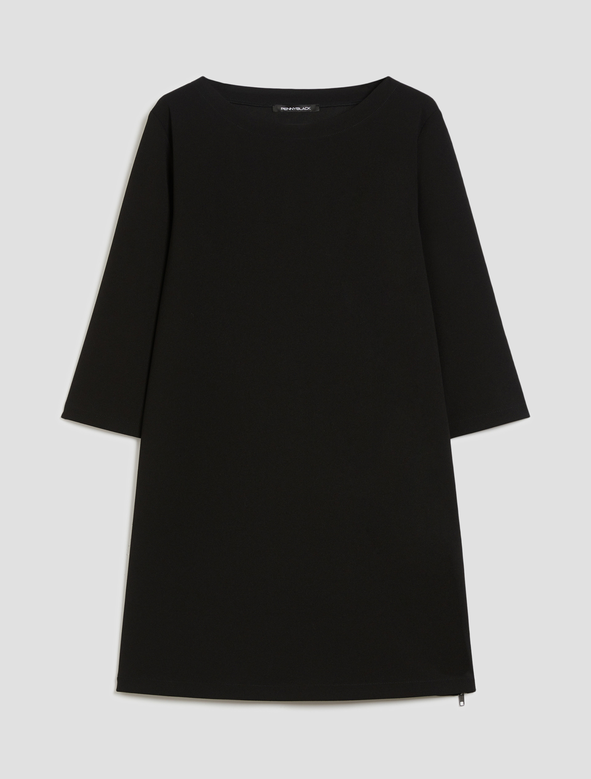 Tunic dress in jersey crêpe - NERO - pennyblack