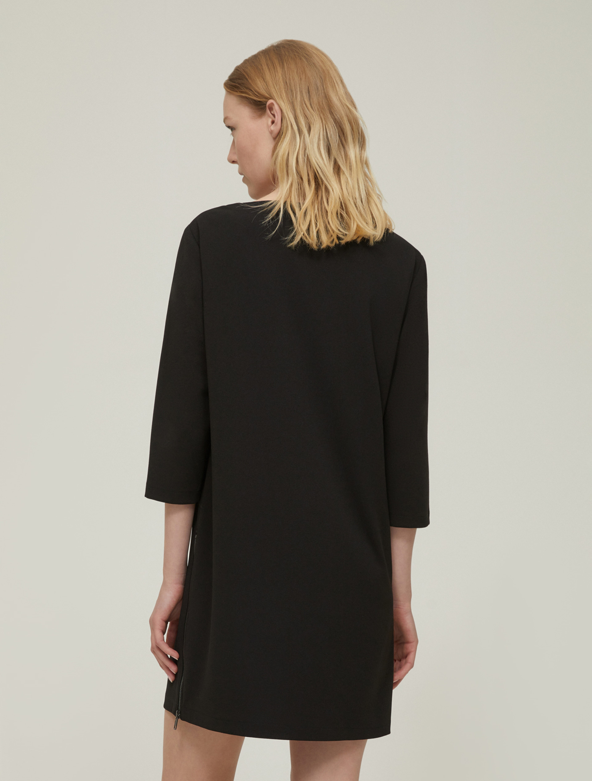 Tunic dress in jersey crêpe - NERO - pennyblack
