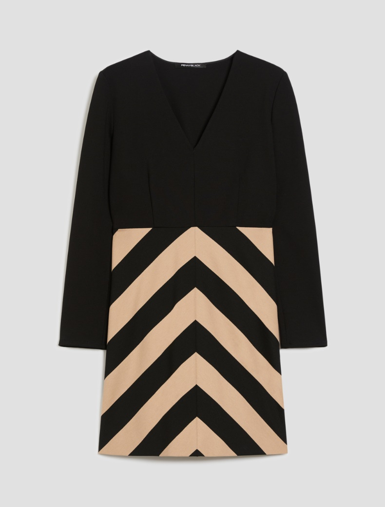 Fit-and-flare jersey dress - BLACK - pennyblack