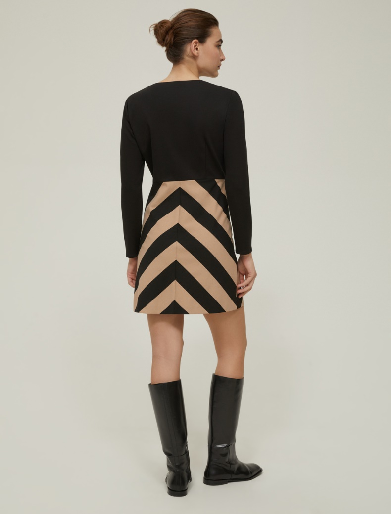 Fit-and-flare jersey dress - BLACK - pennyblack