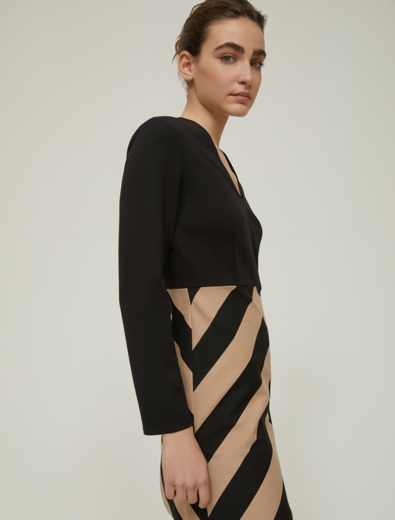 Fit-and-flare jersey dress - BLACK - pennyblack