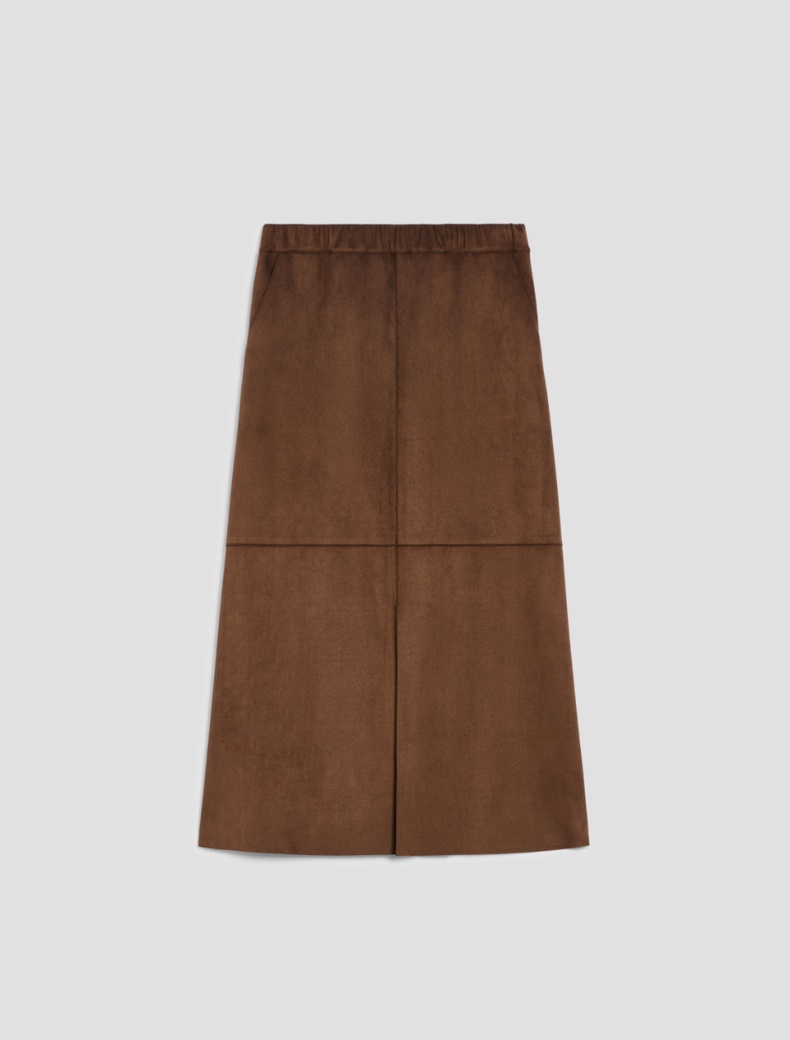 Jersey midi skirt - CHESTNUT - pennyblack