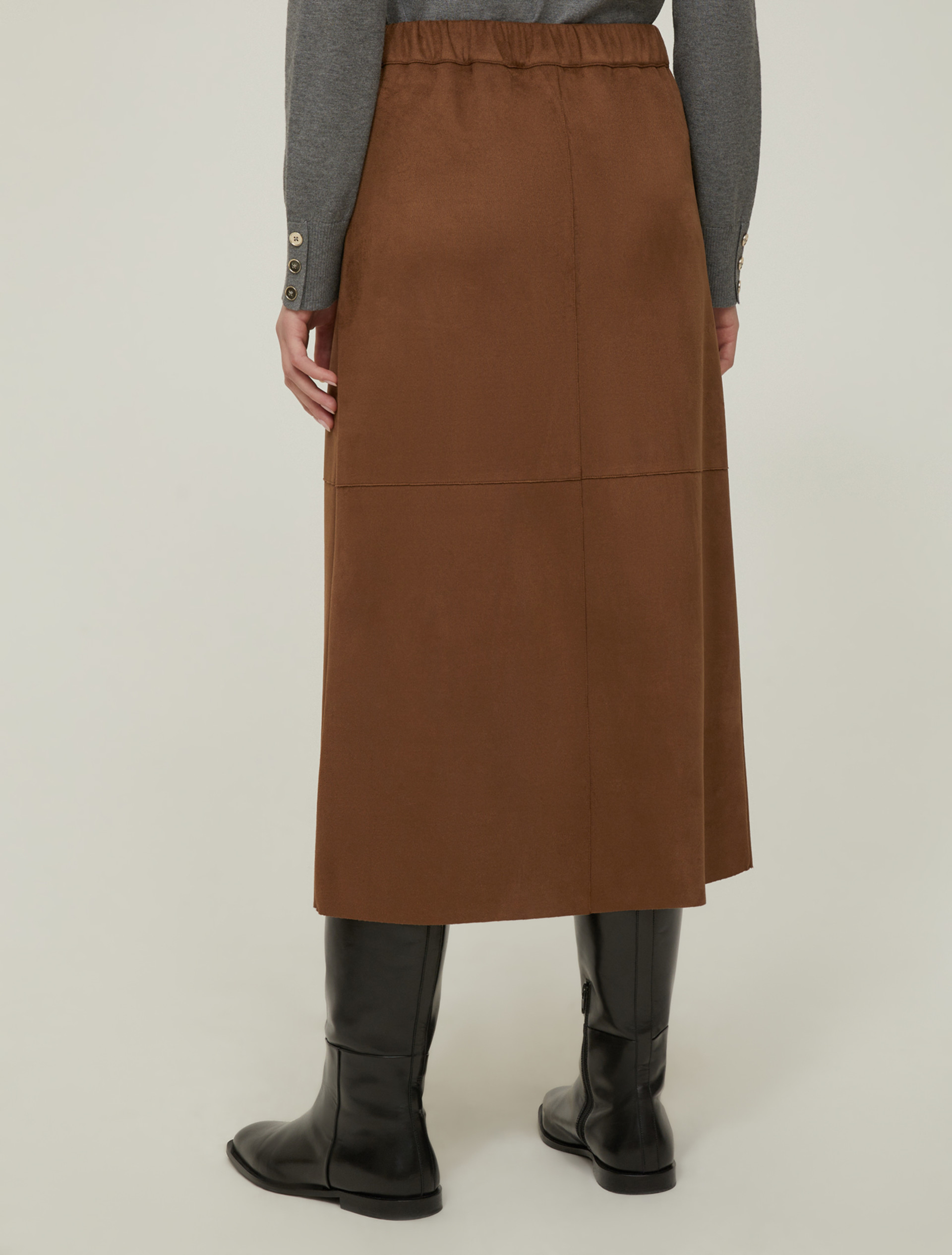 Jersey midi skirt - CHESTNUT - pennyblack