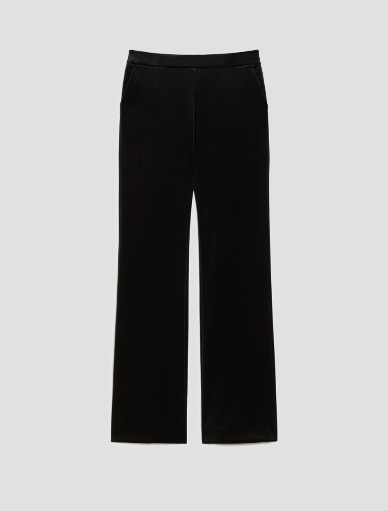 Velvet jersey trousers - BLACK - pennyblack