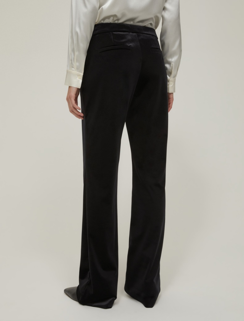 Velvet jersey trousers - BLACK - pennyblack