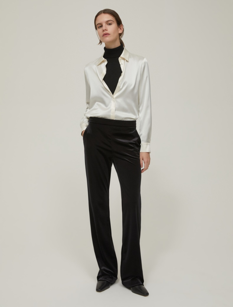 Velvet jersey trousers - BLACK - pennyblack