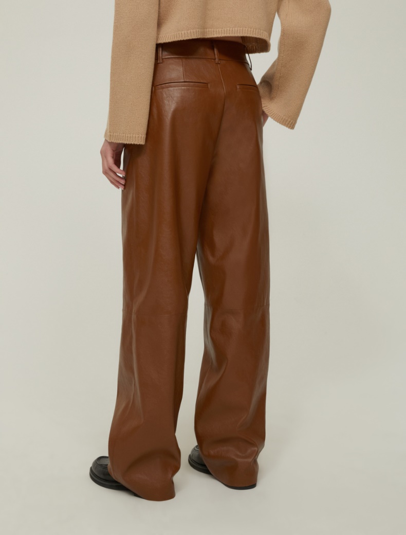 Coated jersey trousers - TOBACCO - pennyblack