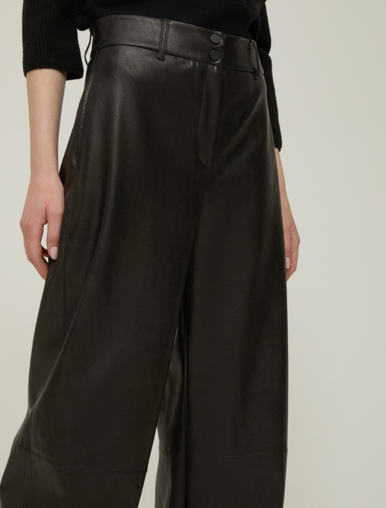 Coated jersey trousers - BLACK - pennyblack
