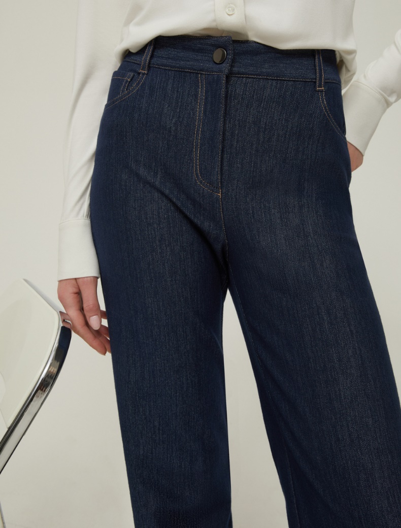 Jersey straight-leg jeans - MIDNIGHTBLUE - pennyblack