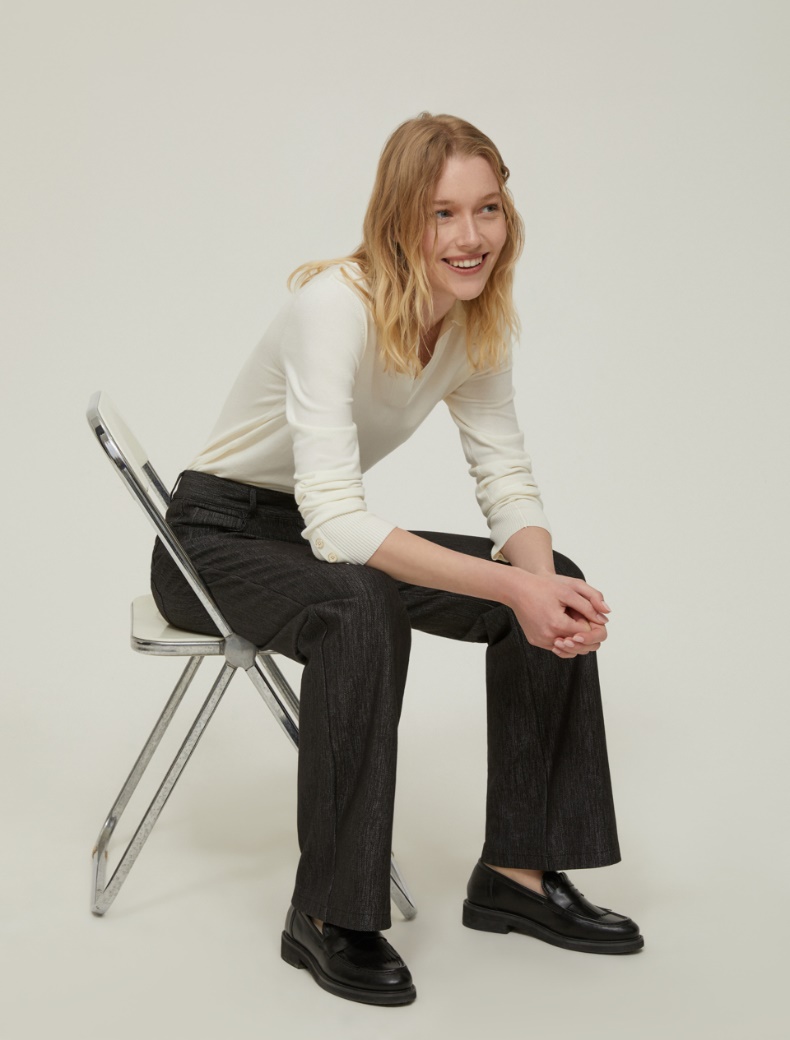 Jersey straight-leg jeans - BLACK - pennyblack