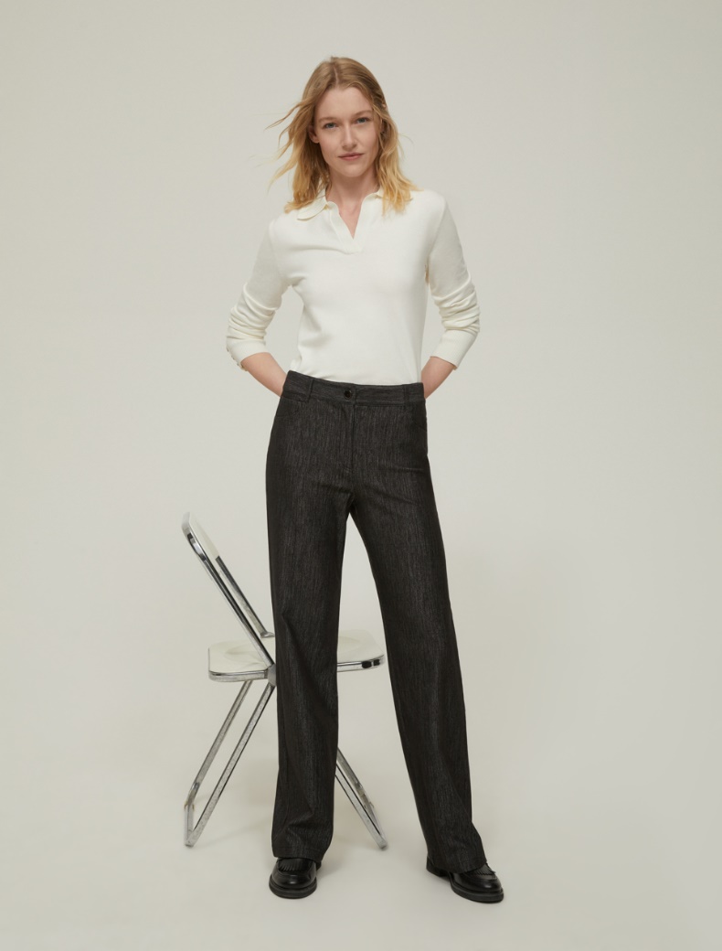 Jersey straight-leg jeans - BLACK - pennyblack
