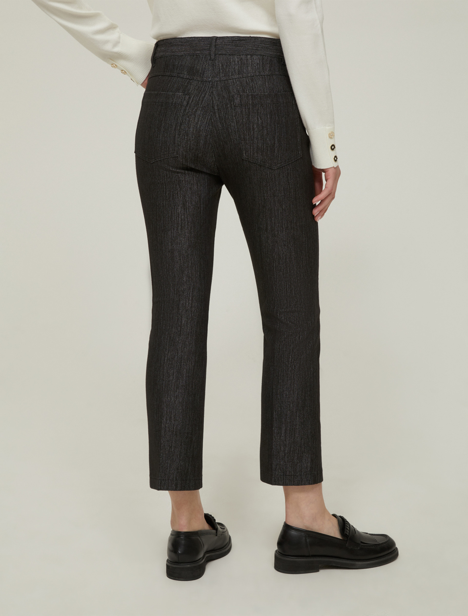 Jeans mini-flare fit in jersey - NERO - pennyblack