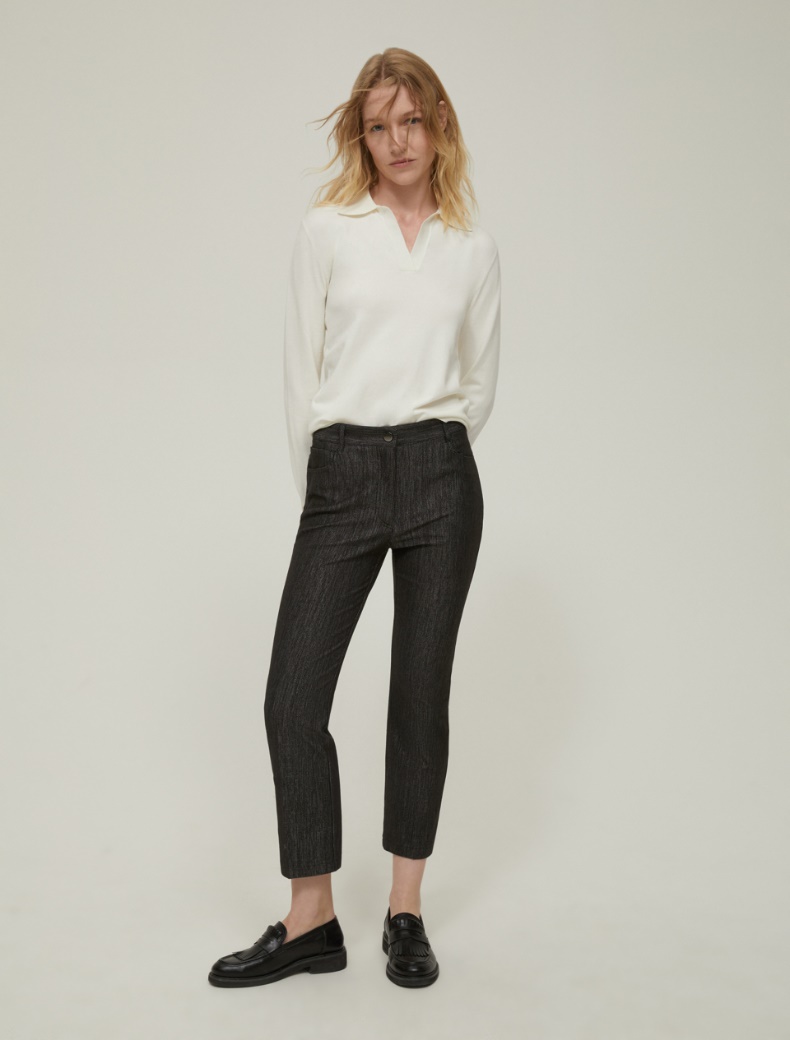 Jeans mini-flare fit in jersey - NERO - pennyblack