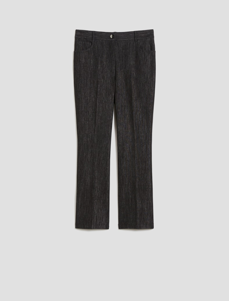 Jeans mini-flare fit in jersey - NERO - pennyblack