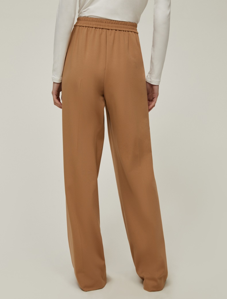 Wide-fit jersey trousers - CAMEL - pennyblack