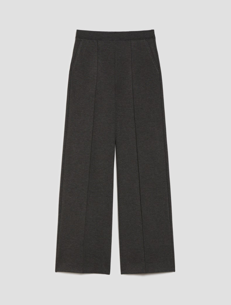 Wide-fit jersey trousers - MELANGE GREY - pennyblack