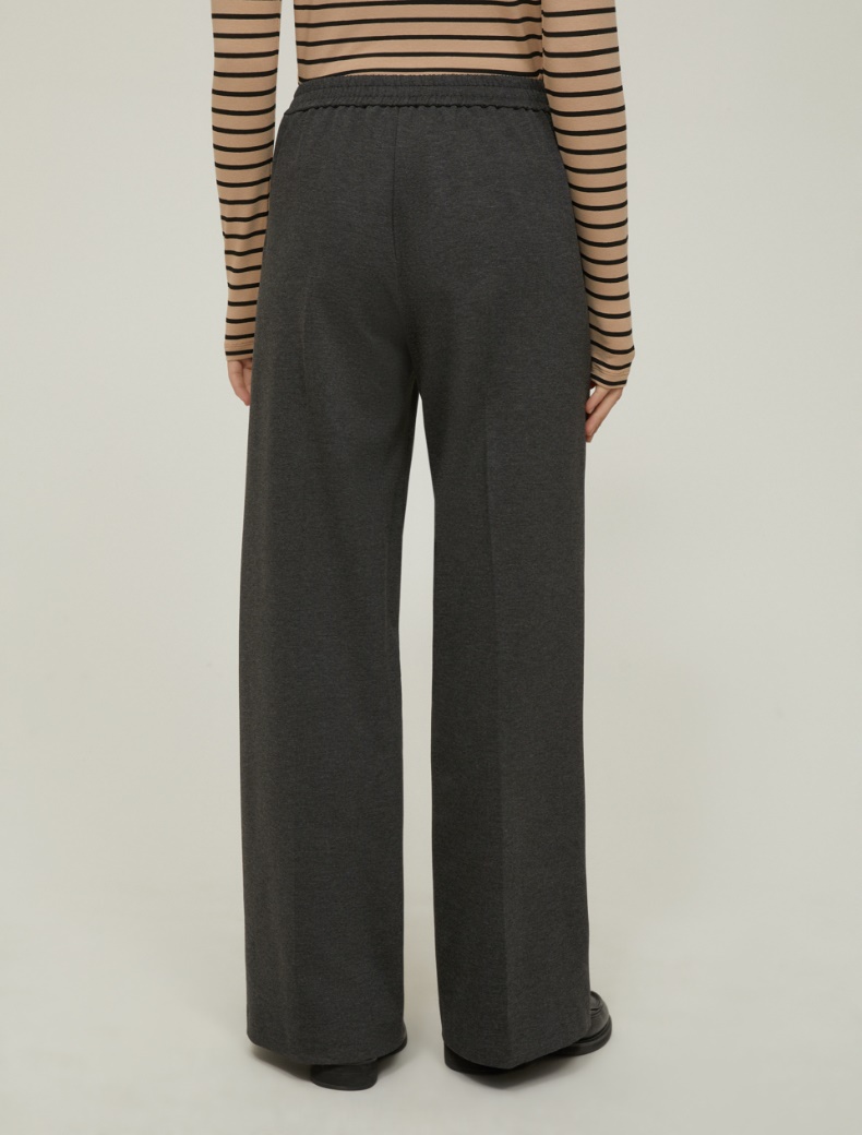 Wide-fit jersey trousers - MELANGE GREY - pennyblack