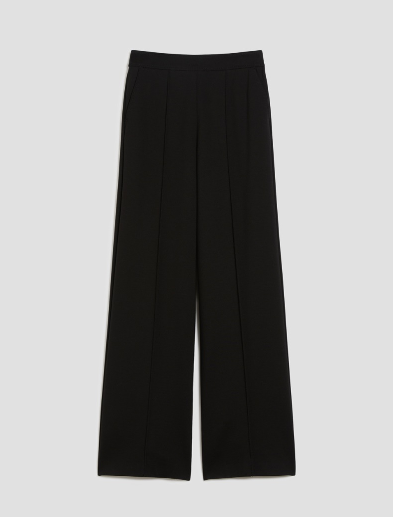 Wide-fit jersey trousers - BLACK - pennyblack