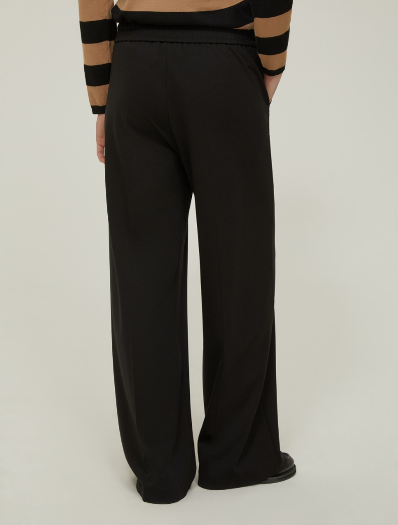 Wide-fit jersey trousers - BLACK - pennyblack