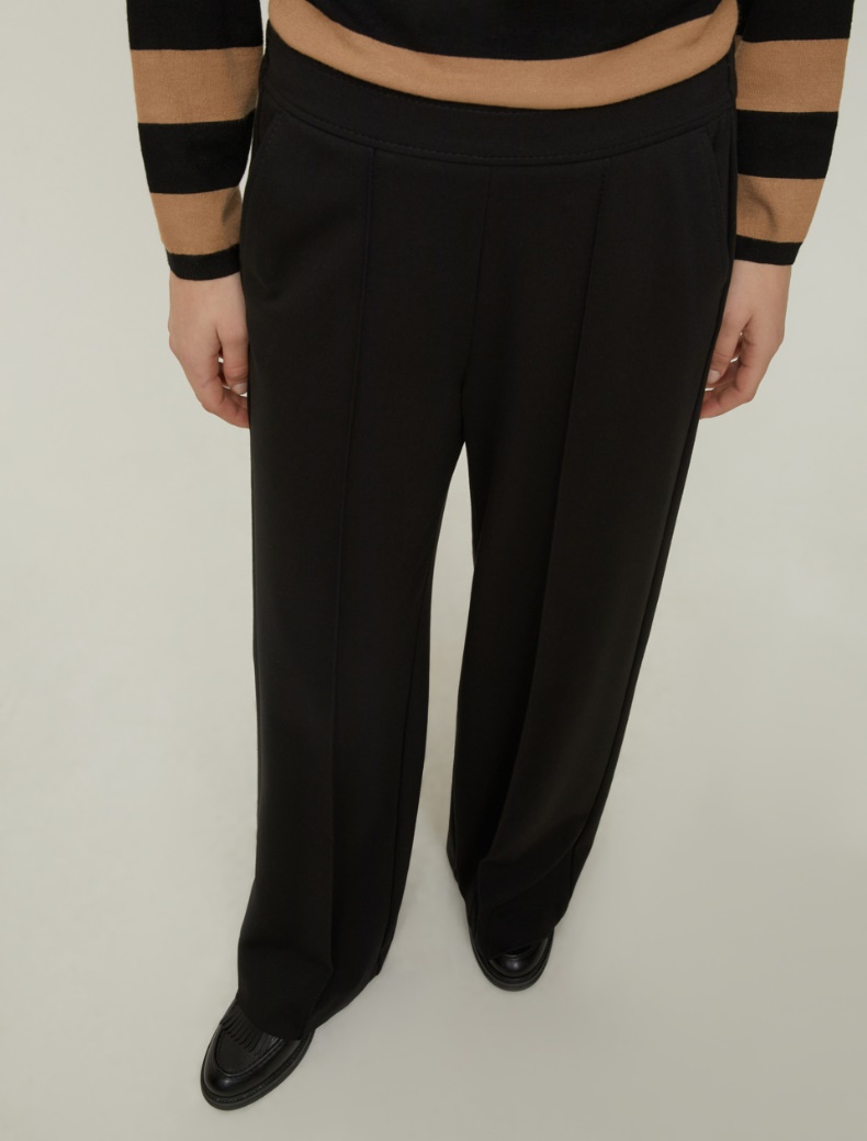 Wide-fit jersey trousers - BLACK - pennyblack