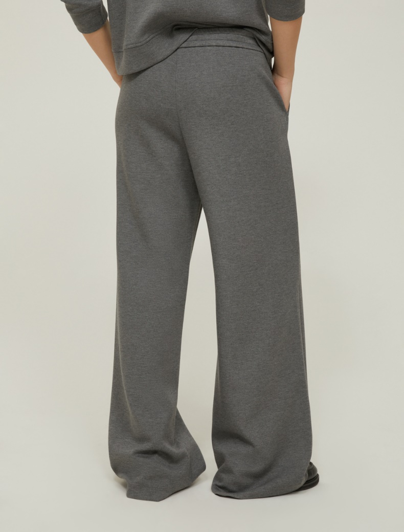 Wide-fit fleece joggers - MELANGE GREY - pennyblack