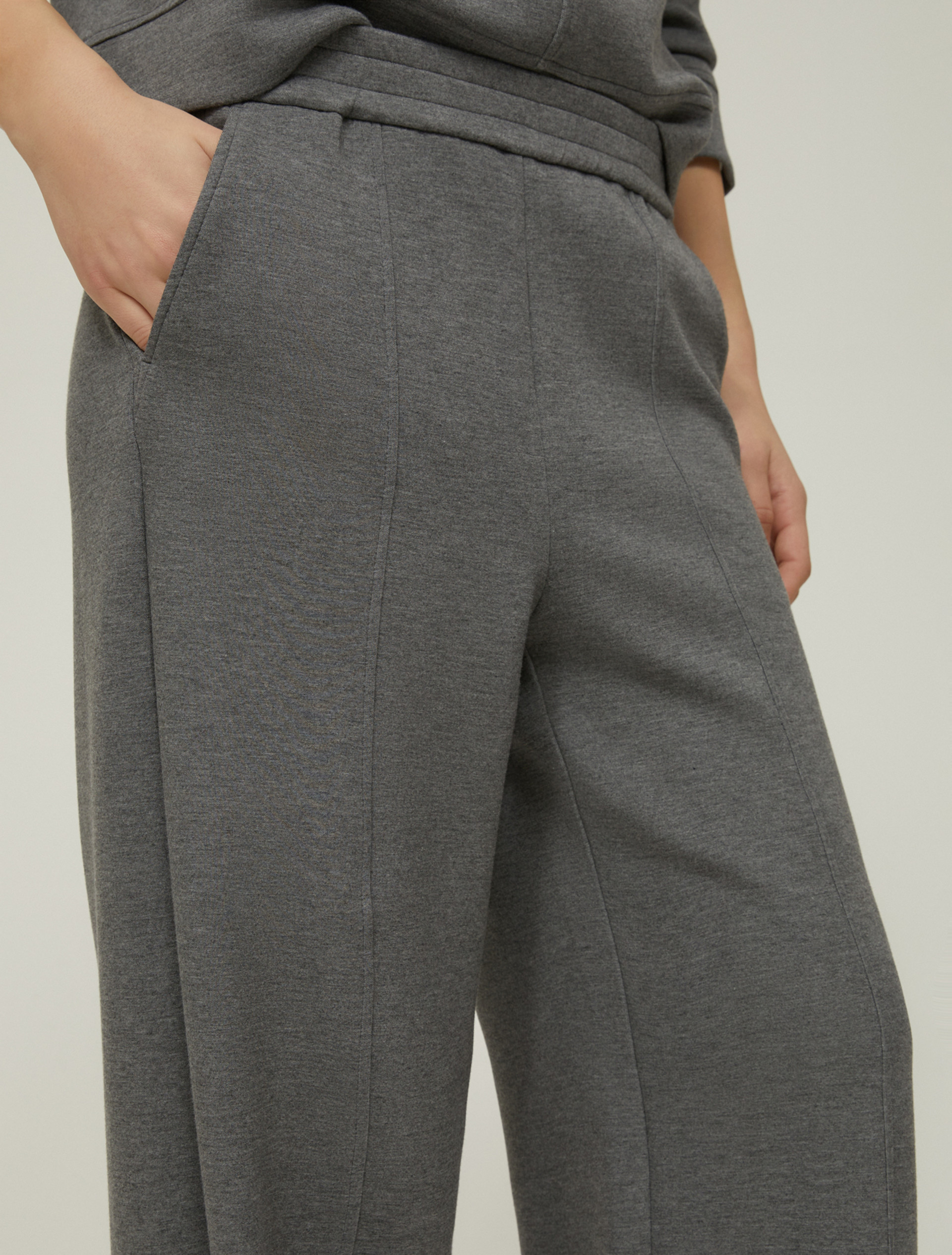Joggers ampi in felpa - GRIGIO MELANGE - pennyblack