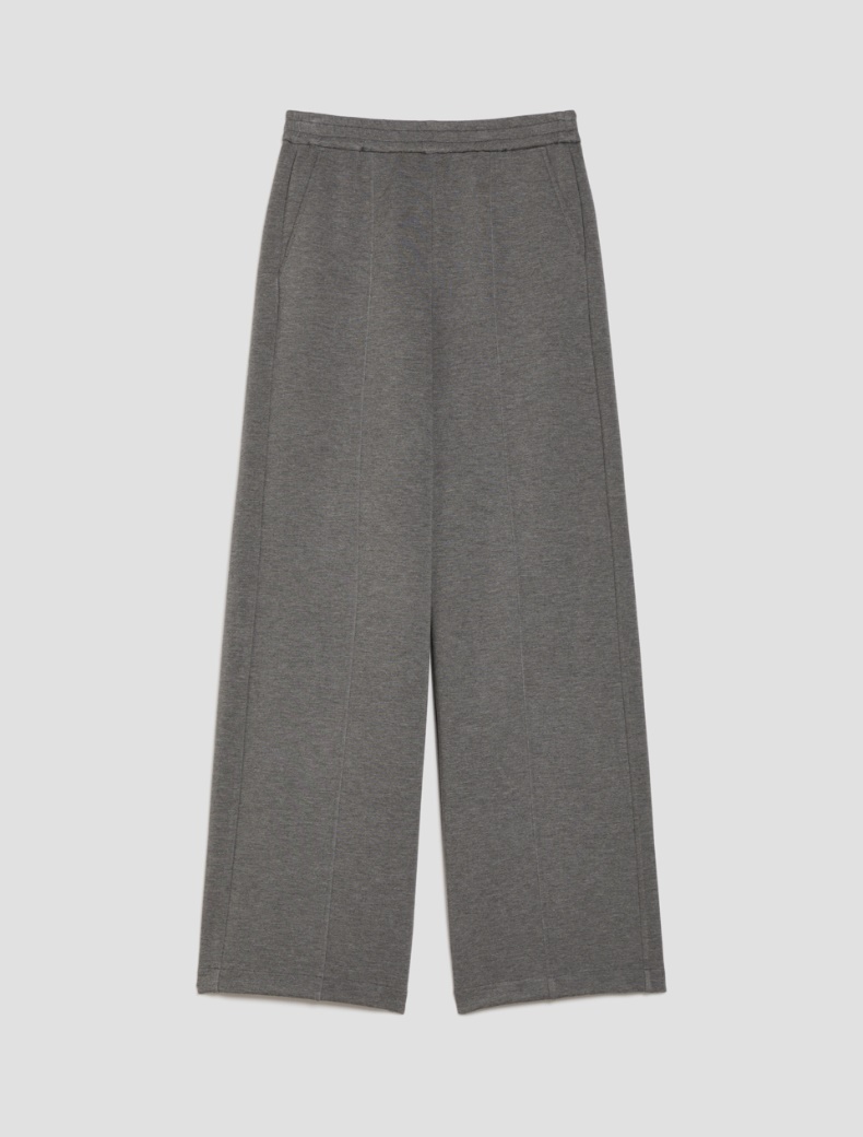 Joggers ampi in felpa - GRIGIO MELANGE - pennyblack