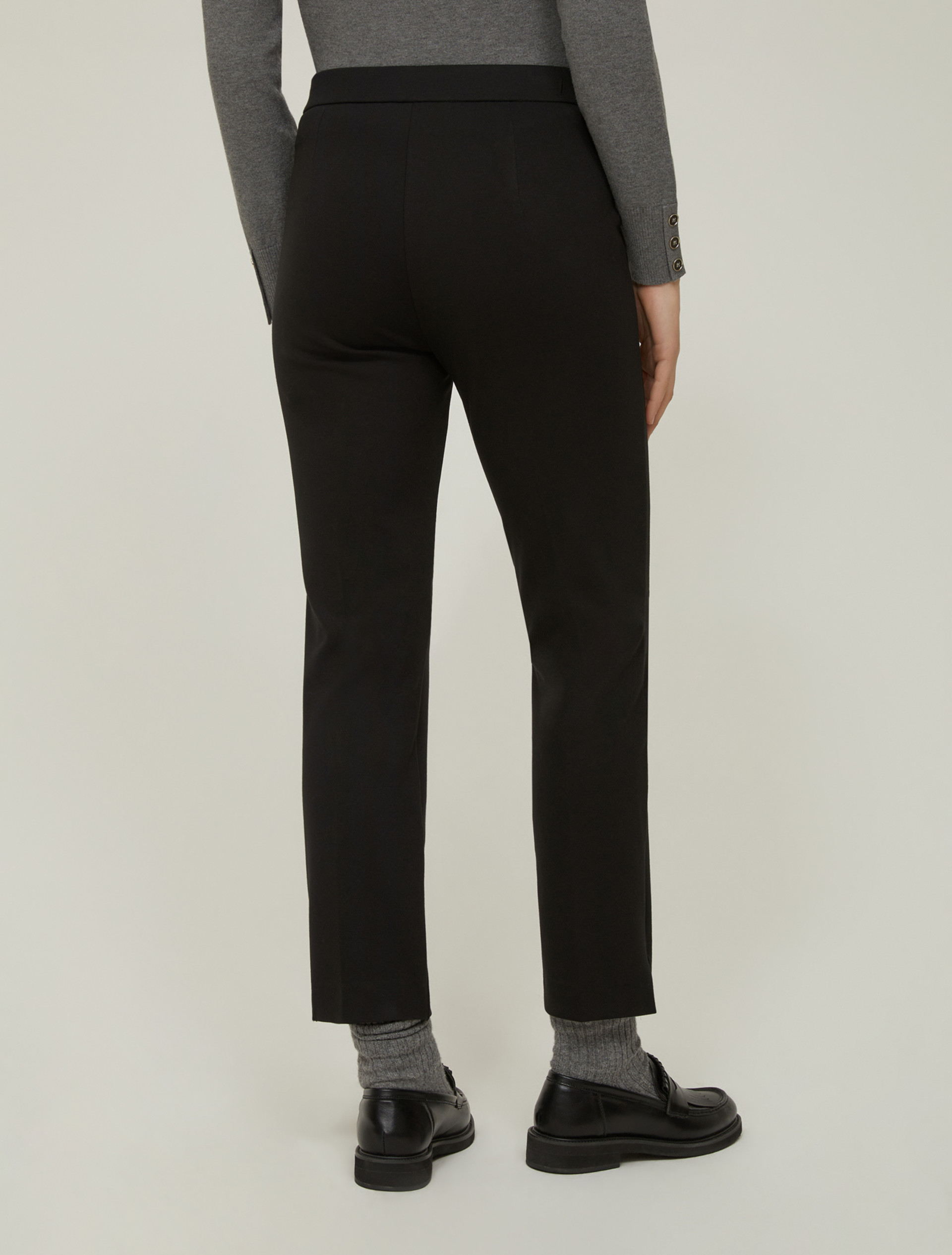 Slim-fit jersey trousers - BLACK - pennyblack