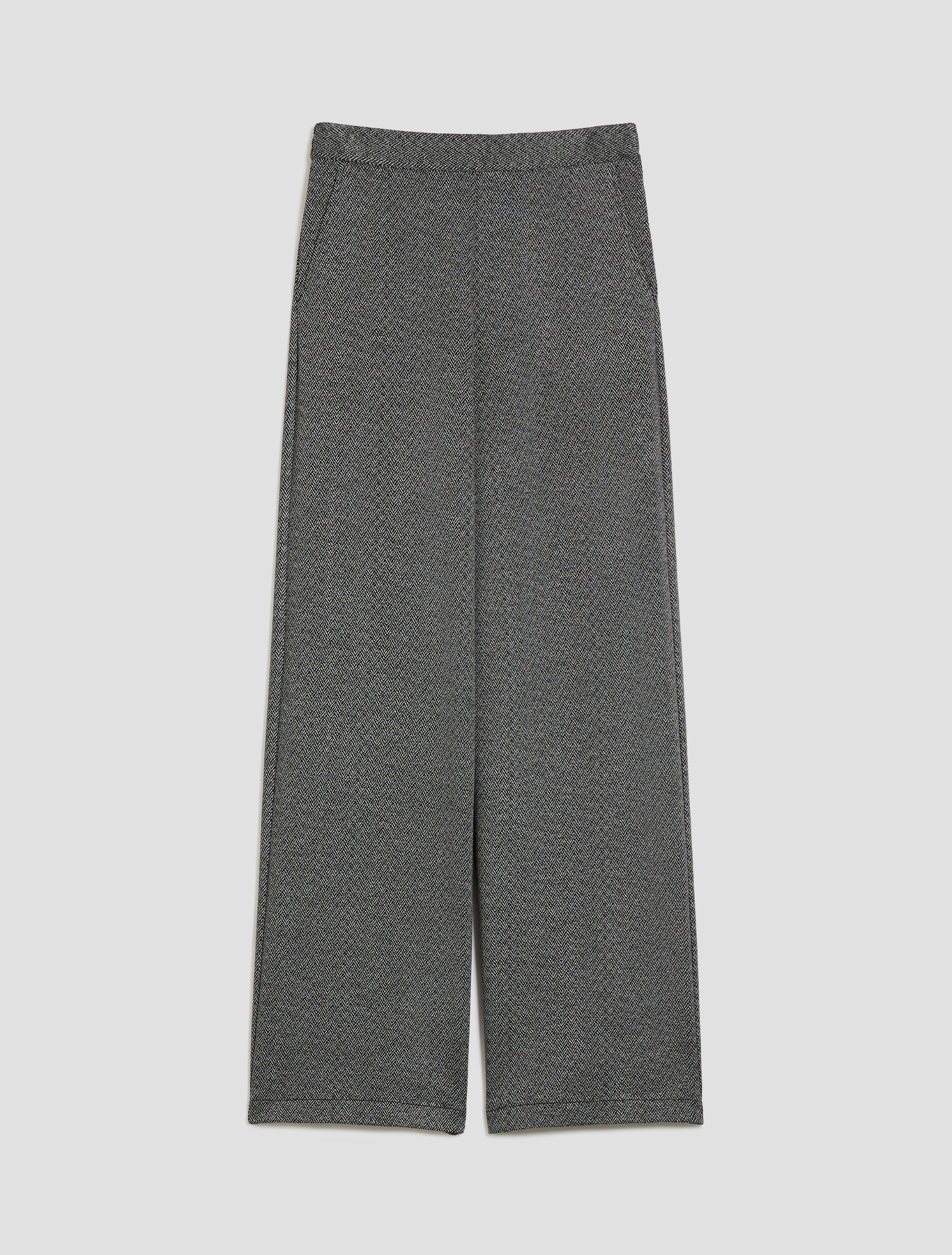 Pantaloni ampi in jersey chevron - NERO - pennyblack