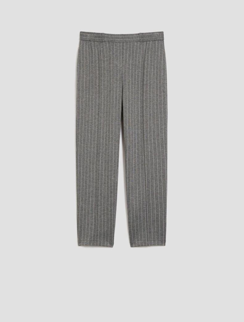 Pinstripe jersey trousers - GREY - pennyblack