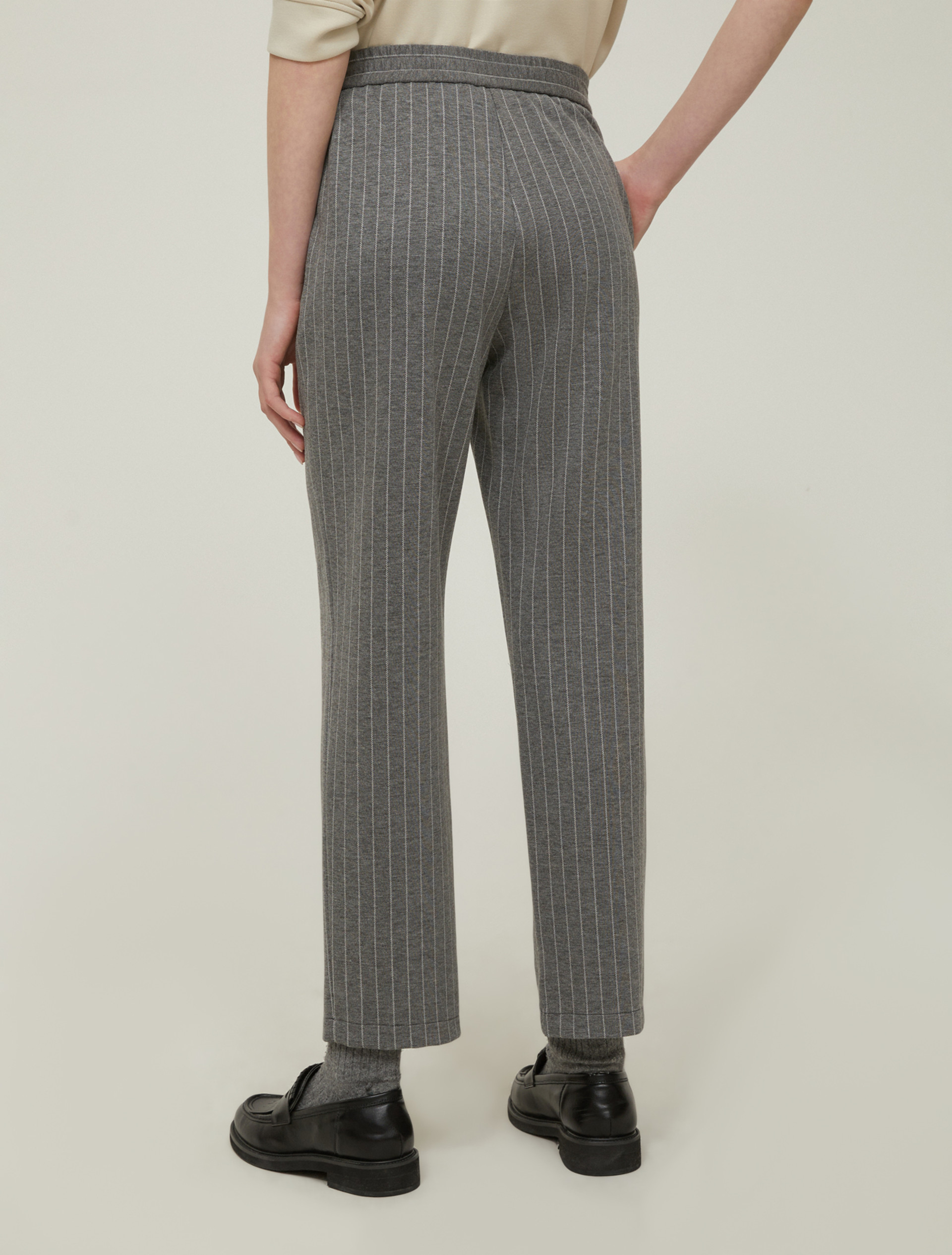 Pantaloni in jersey gessato - GRIGIO - pennyblack