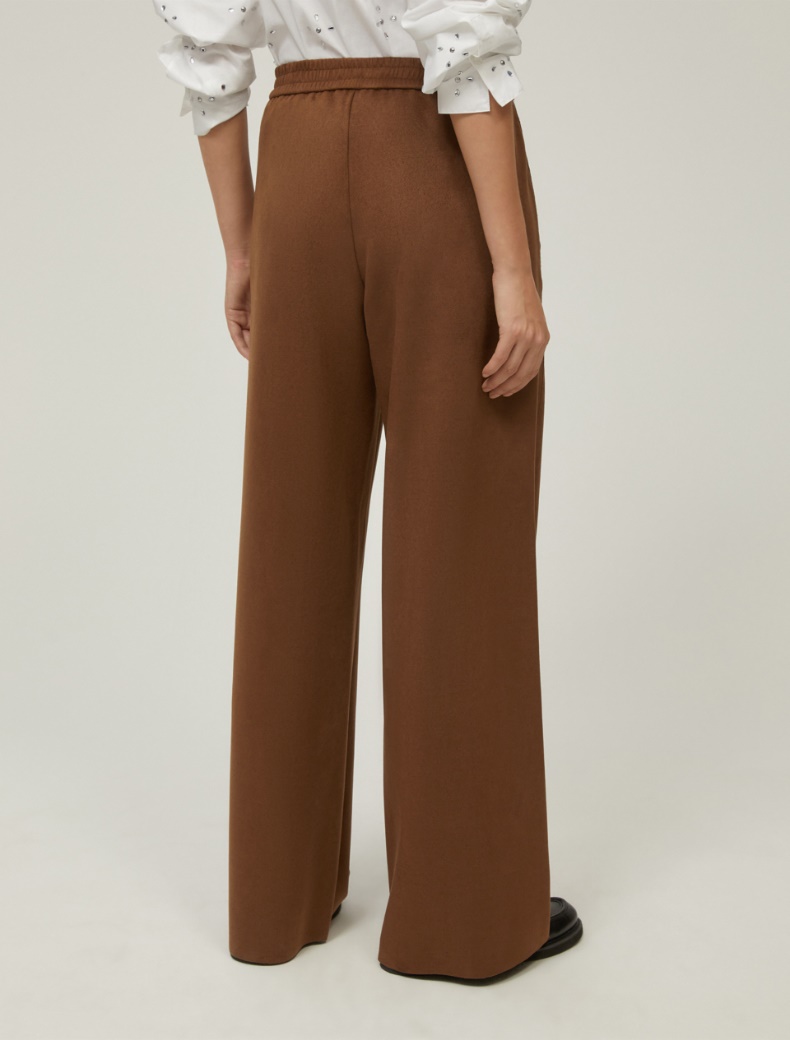 Wide-fit jersey trousers - CHESTNUT - pennyblack