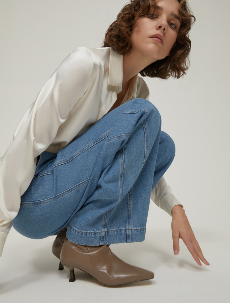 Nappa leather ankle boots - MUD - pennyblack