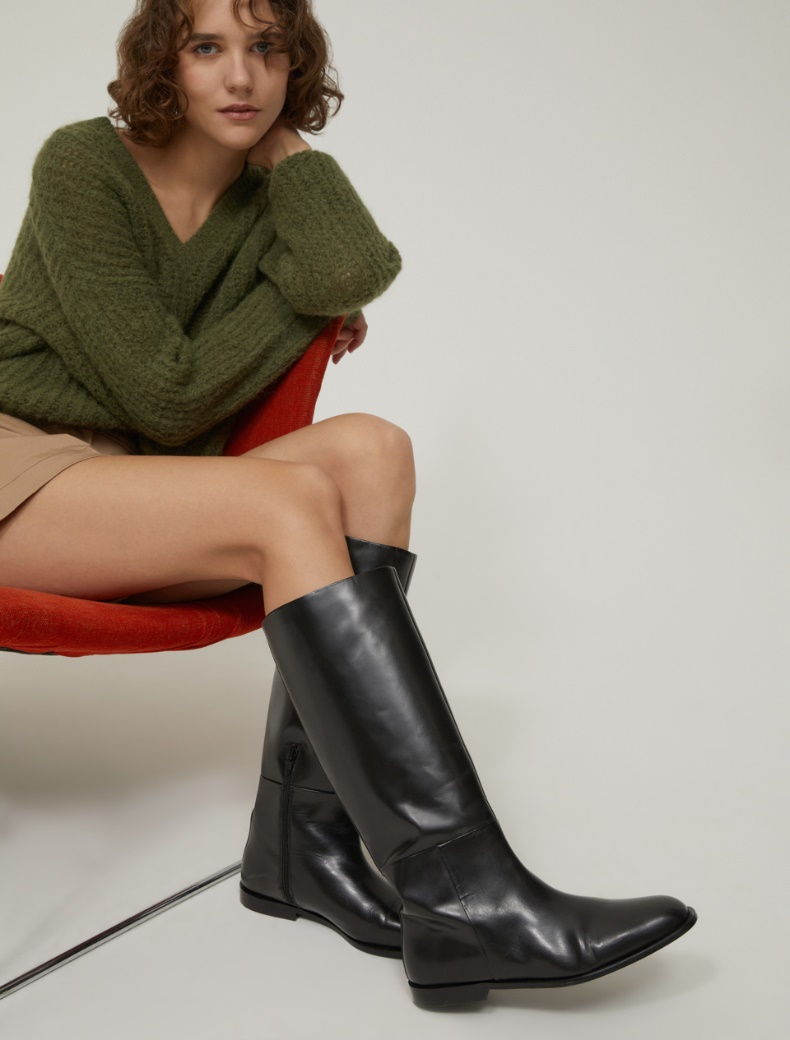 Leather riding boots - BLACK - pennyblack