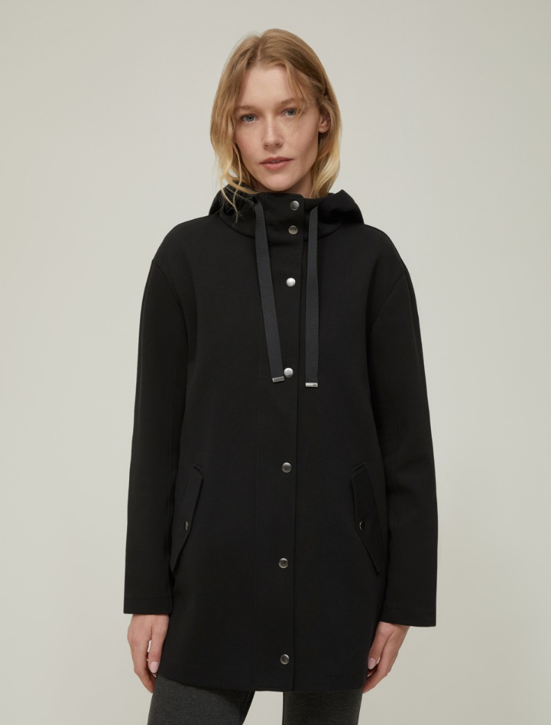 Piqué jersey parka - BLACK - pennyblack