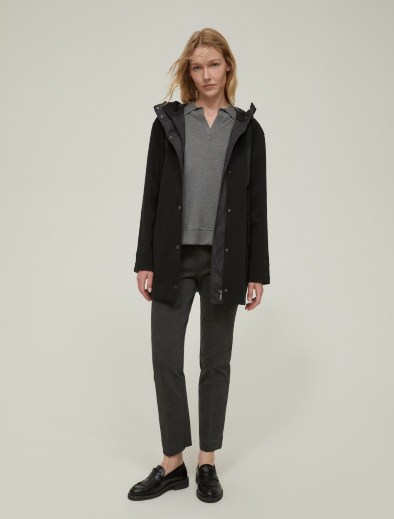 Piqué jersey parka - BLACK - pennyblack