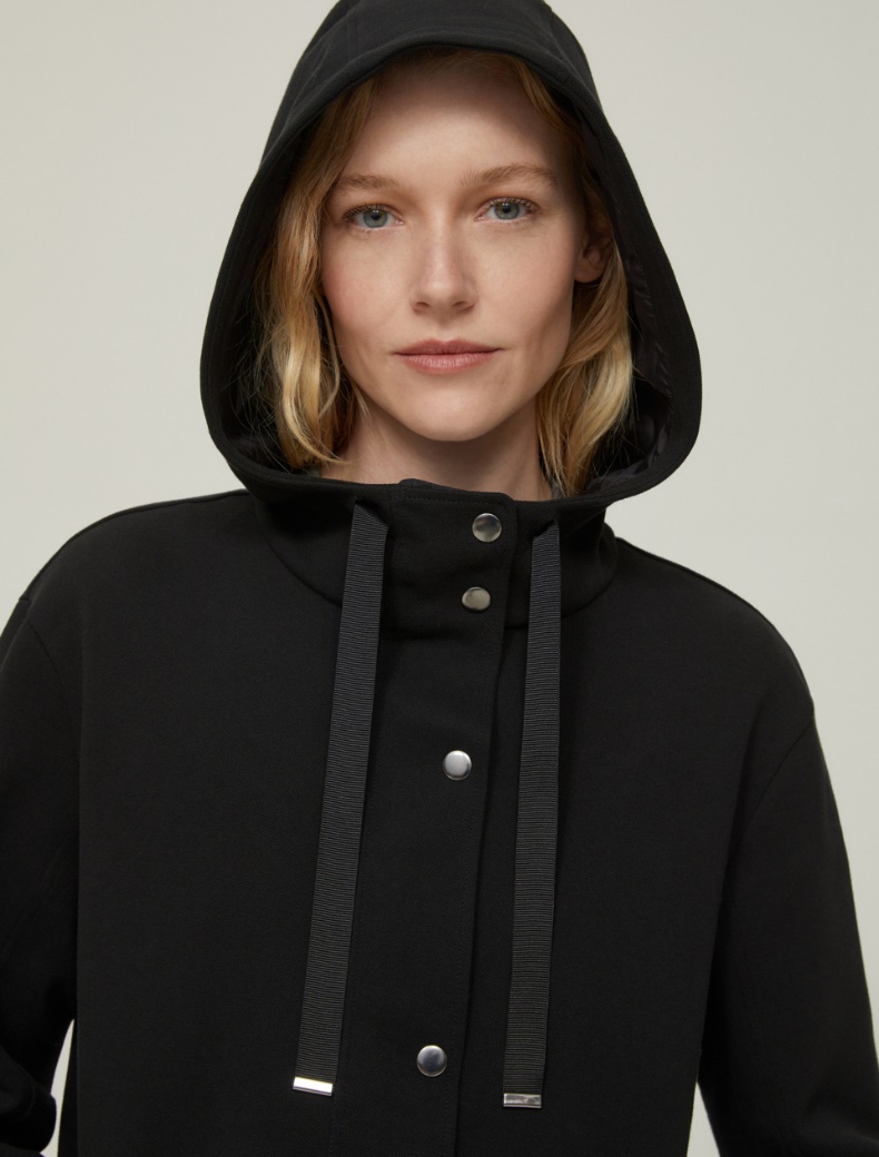Piqué jersey parka - BLACK - pennyblack