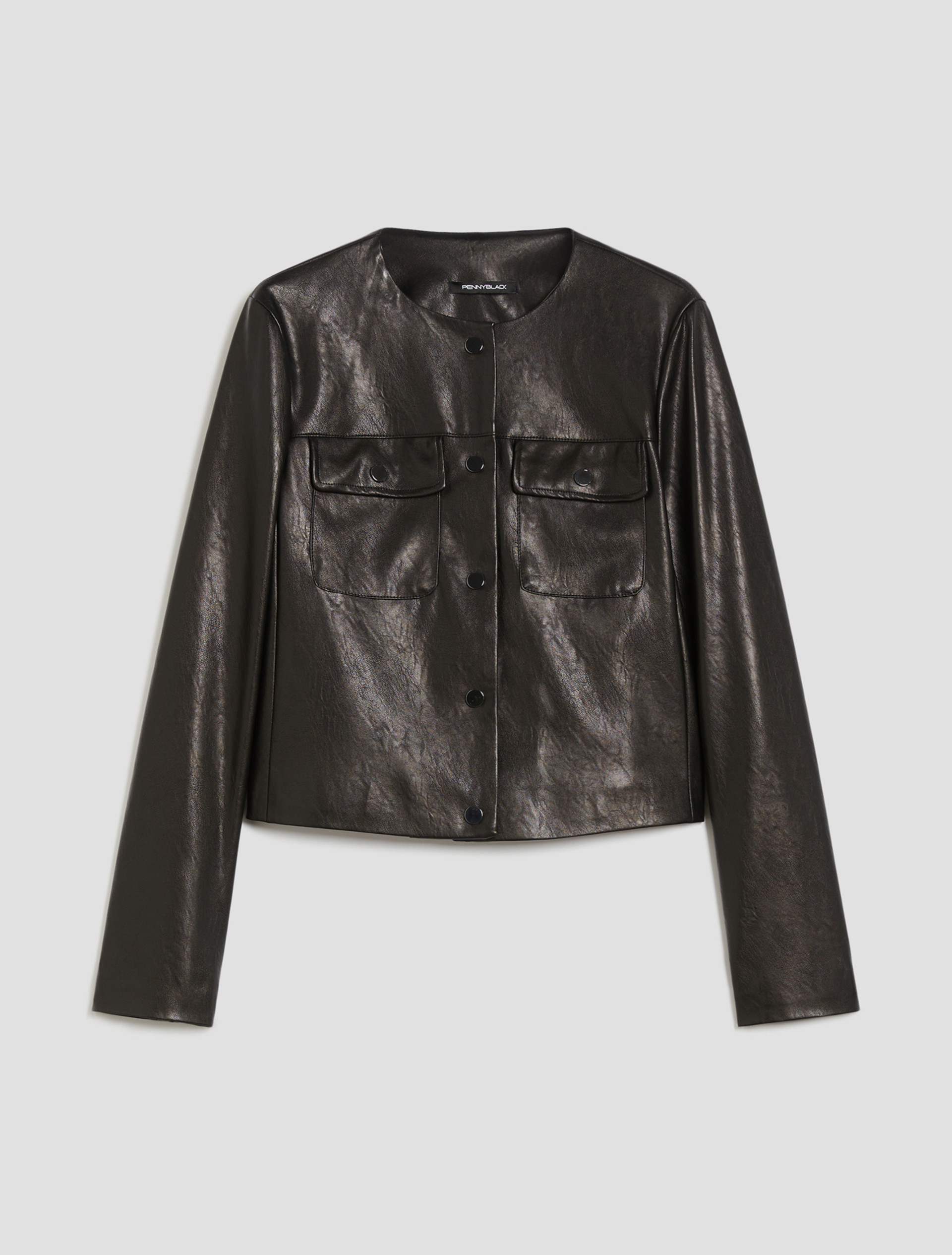 Coated jersey jacket - BLACK - pennyblack